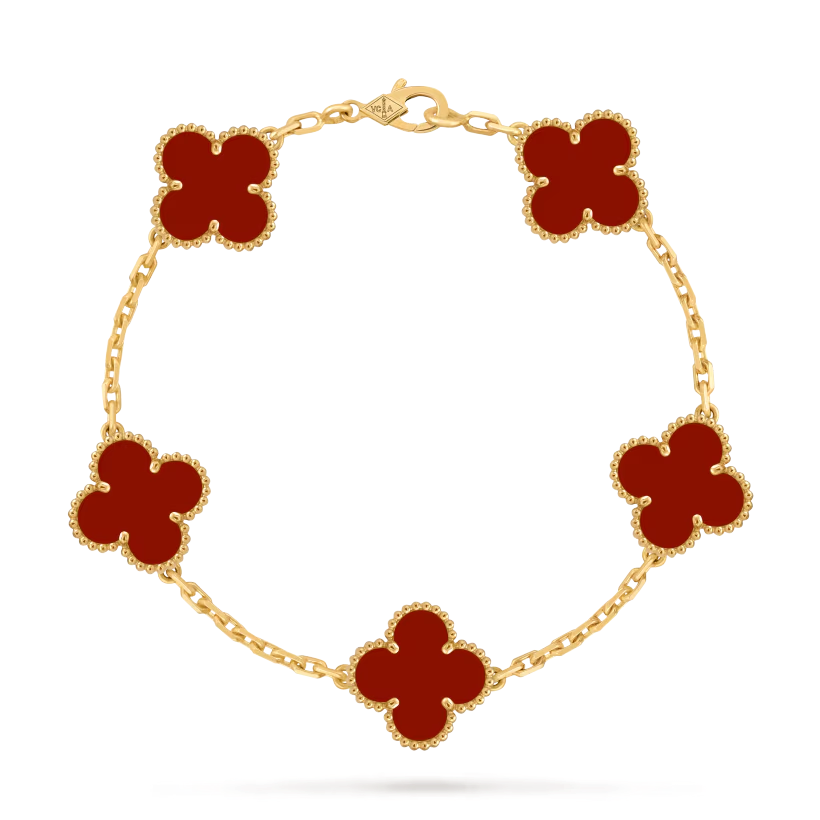 1 Браслет Vintage Alhambra, 5 мотивів з сердоліком - Зображення 1