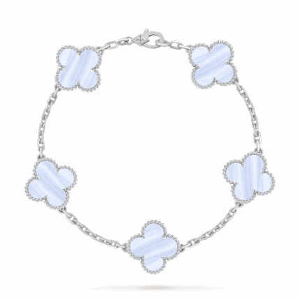 Браслет Vintage Alhambra, 5 мотивів з халцедоном