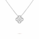 Підвіска Vintage Alhambra 1 мотив з діамантами 0,48 ct