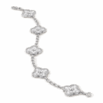 Браслет Vintage Alhambra, 5 мотивів з діамантами 2,41 ct - Зображення 2