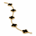 Браслет Vintage Alhambra, 5 мотивів з оніксом - Зображення 2