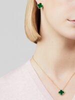 Сережки Vintage Alhambra з малахітом - Зображення 2