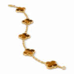 Браслет Vintage Alhambra, 5 мотивів з тигровим оком - Зображення 3