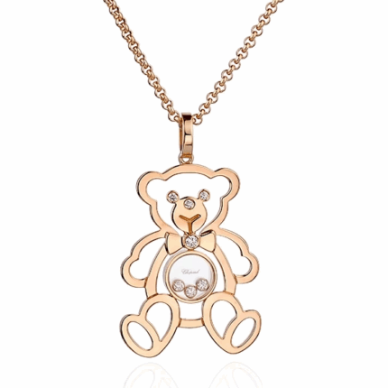 Підвіска HAPPY DIAMONDS BEAR з діамантами 0,18 ct