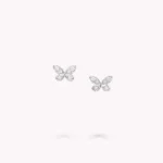 Пусети Butterfly з діамантами 0,08 ct